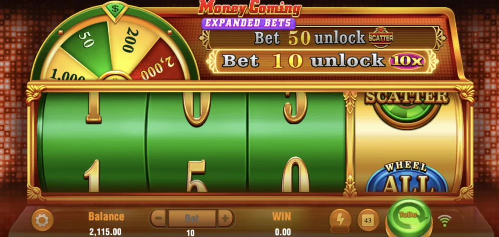 Money Coming Expanded Bets Slot