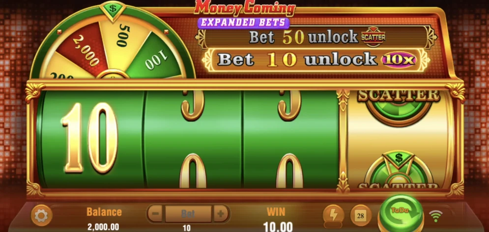 Money Coming Expanded Bets Slot