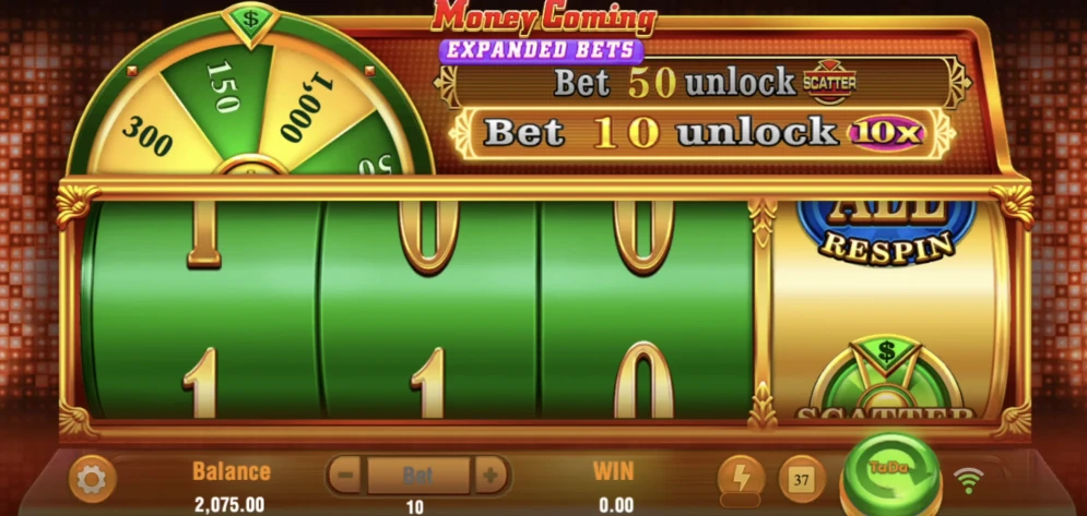 Money Coming Expanded Bets demo