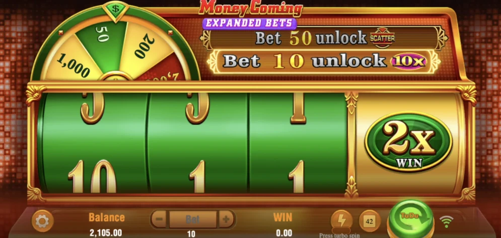 Money Coming Expanded Bets Slot