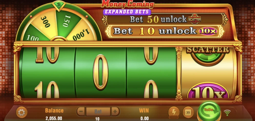 Money Coming Expanded Bets Slot
